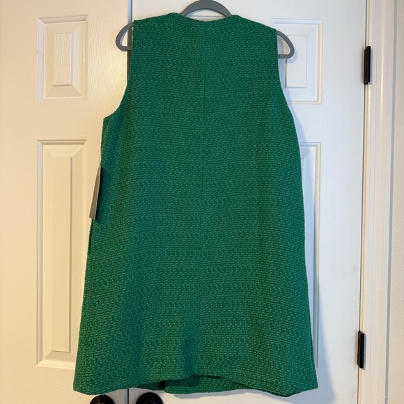 NWT Tuckernuck Pomander Place Emerald Green Tweed Bianca Dress a Line Classy XXL - Picture 7 of 15